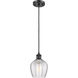 Ballston Norfolk LED 6 inch Matte Black Mini Pendant Ceiling Light in Clear Glass