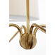Thomas O'Brien Canto LED 50 inch Hand-Rubbed Antique Brass Four Arm Chandelier Ceiling Light, Extra Large