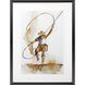 Southwestern Collection Modern Rubbed Matte Espresso Wood With Honeycomb Embossing Framed Art
