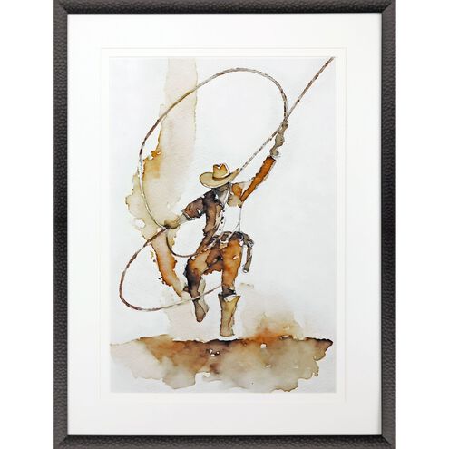 Southwestern Collection Modern Rubbed Matte Espresso Wood With Honeycomb Embossing Framed Art
