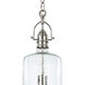 Bar 1 Light 6.5 inch Polished Nickel Pendant Ceiling Light