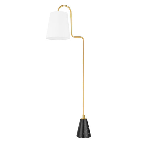 Jaimee 59 inch 60.00 watt Aged Brass Floor Lamp Portable Light 