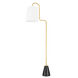 Jaimee 59 inch 60.00 watt Aged Brass Floor Lamp Portable Light 