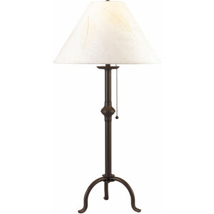 Iron 32 inch 75 watt Black Table Lamp Portable Light
