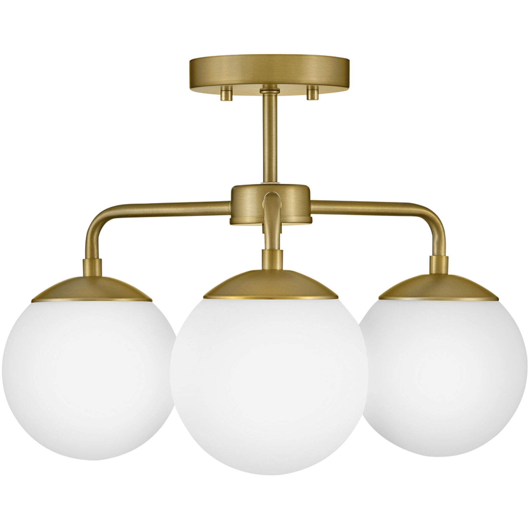 Julep LED 20 inch Lacquered Brass Foyer Light Ceiling Light, Semi-Flush Mount