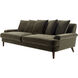 Cila Olive / Dark Brown Sofa