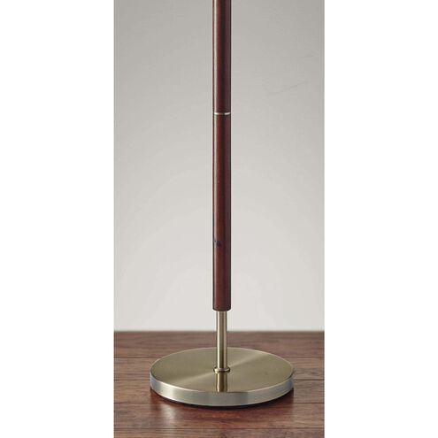 Hamilton 66 inch 150.00 watt Walnut and Antique Brass Floor Lamp Portable Light