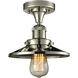 Franklin Restoration Railroad LED 7 inch Polished Nickel Semi-Flush Mount Ceiling Light, Franklin Restoration