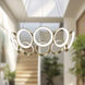 Oros LED 29.13 inch Antique Brass Chandelier Ceiling Light