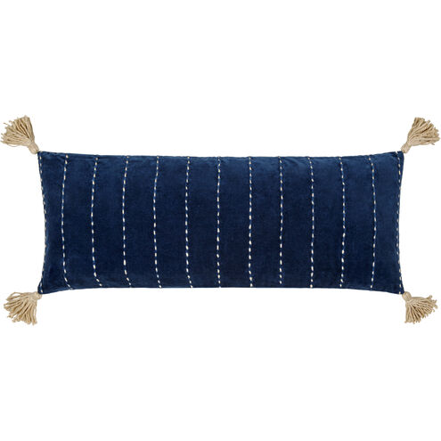 Velvet Kantha 36 inch Pillow Kit, Lumbar