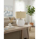 Zena 27 inch 150 watt Textured White Table Lamp Portable Light