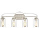 Market Square 4 Light 28 inch Brushed Nickel Vanity Light Wall Light