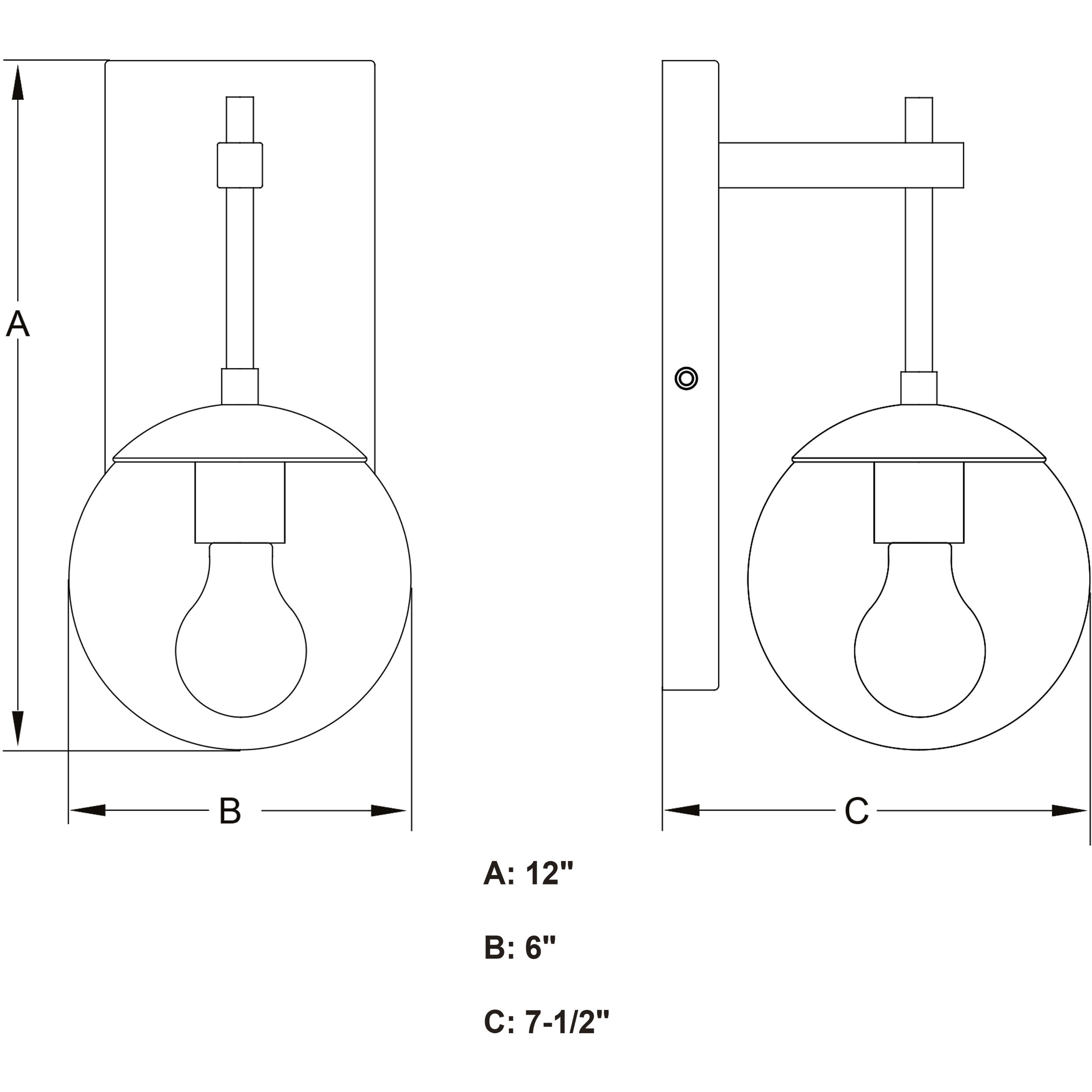 Keeler LED 12 inch Matte Black Outdoor Wall