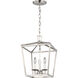 C&M by Chapman & Myers Dianna 3 Light 9.75 inch Brushed Nickel Pendant Ceiling Light
