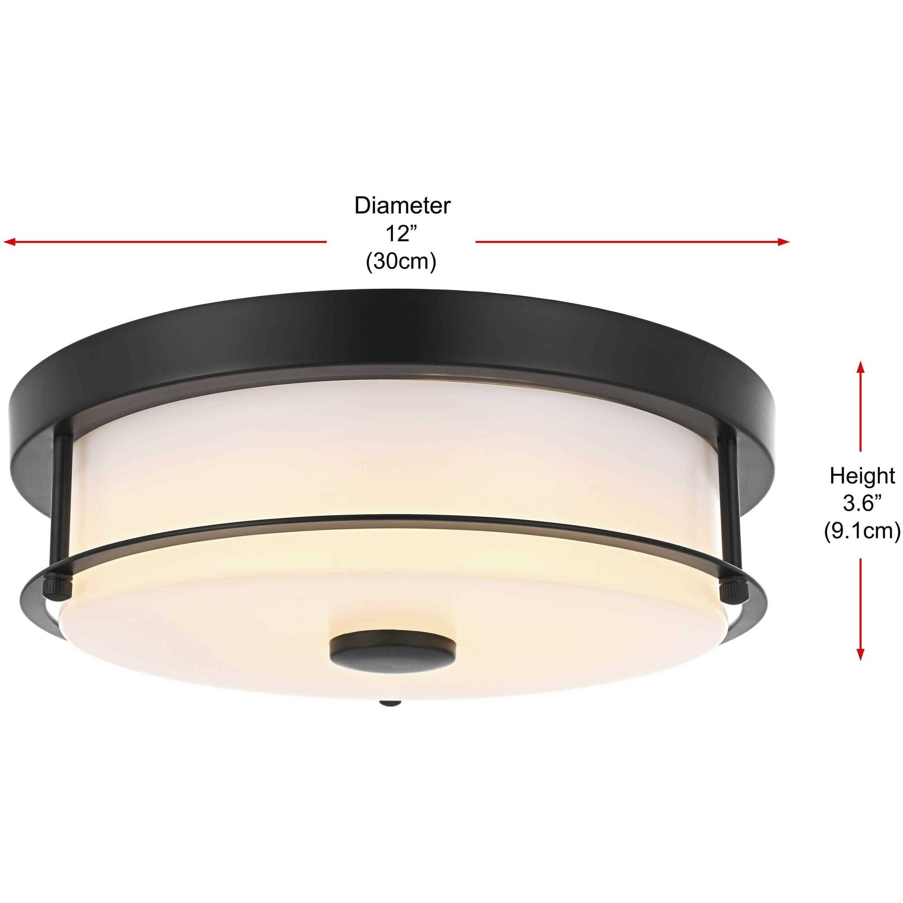 Kolson 1 Light 12 inch Black Flush Mount Ceiling Light
