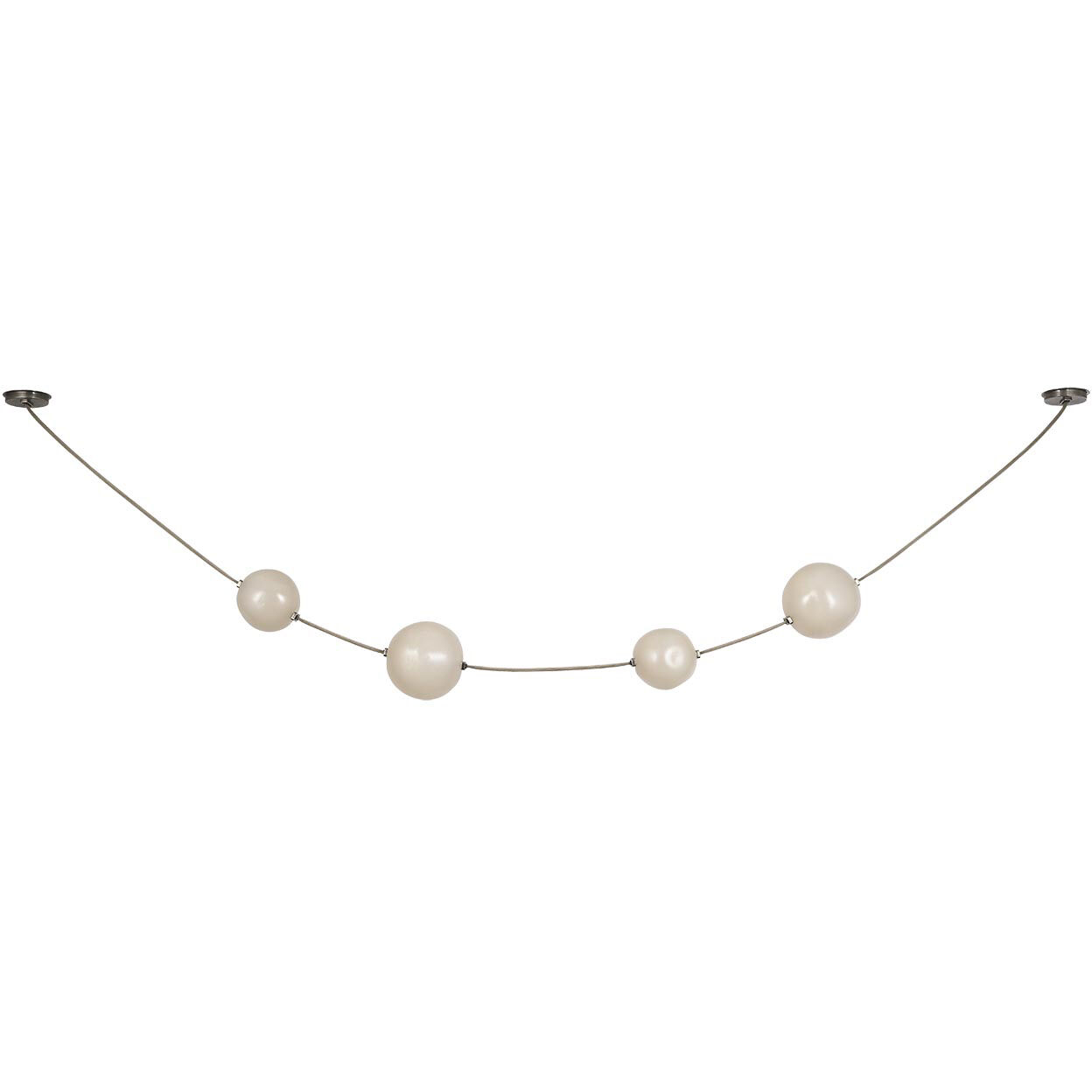 Anne-Marie Barton Dune LED 8 inch Ash Suede and Mottled Pewter Belted Light Ceiling Light