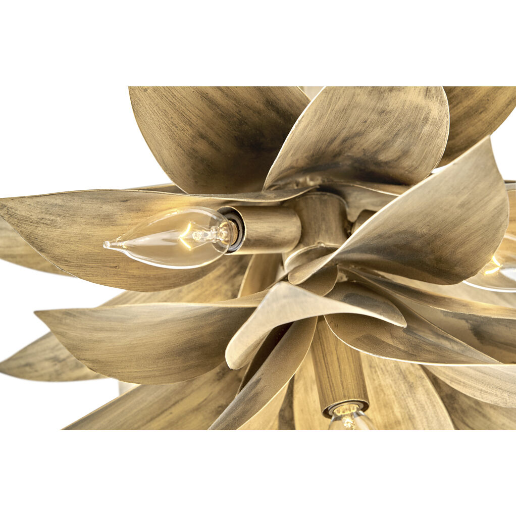 Agave LED 16 inch Burnished Gold Pendant Ceiling Light, Flush Mount