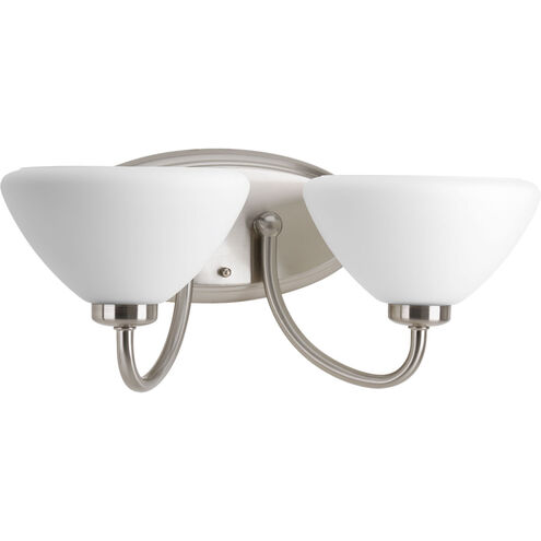 Rave 2 Light 16 inch Brushed Nickel Bath Vanity Wall Light