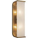 Abbott 2 Light 4.25 inch Polished Nickel and Alabaster Bath Vanity Light Wall Light