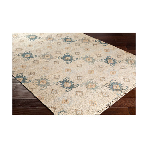 Lenora 120 X 96 inch Blue and Blue Area Rug, Jute