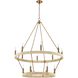 Abaca 14 Light 36 inch Satin Brass Chandelier Ceiling Light
