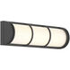 Harper LED 16 inch Matte Black Bathroom Vanity Light Wall Light