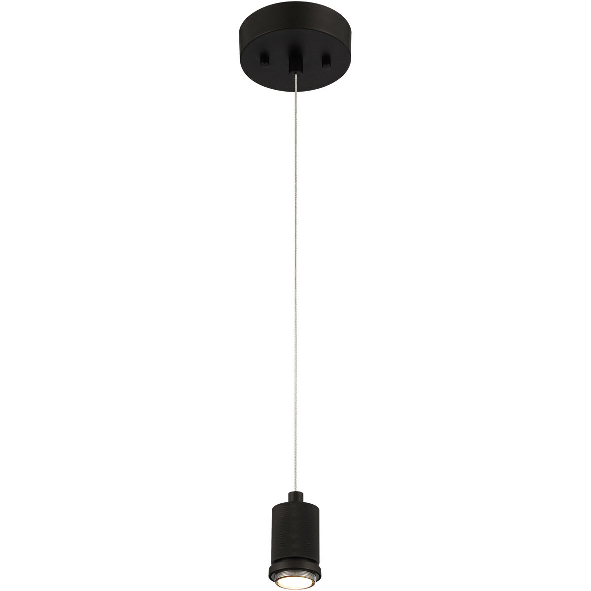 Port Nine LED 8 inch Matte Black Pendant Ceiling Light in Seeded