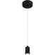 Port Nine LED 8 inch Matte Black Pendant Ceiling Light in Seeded