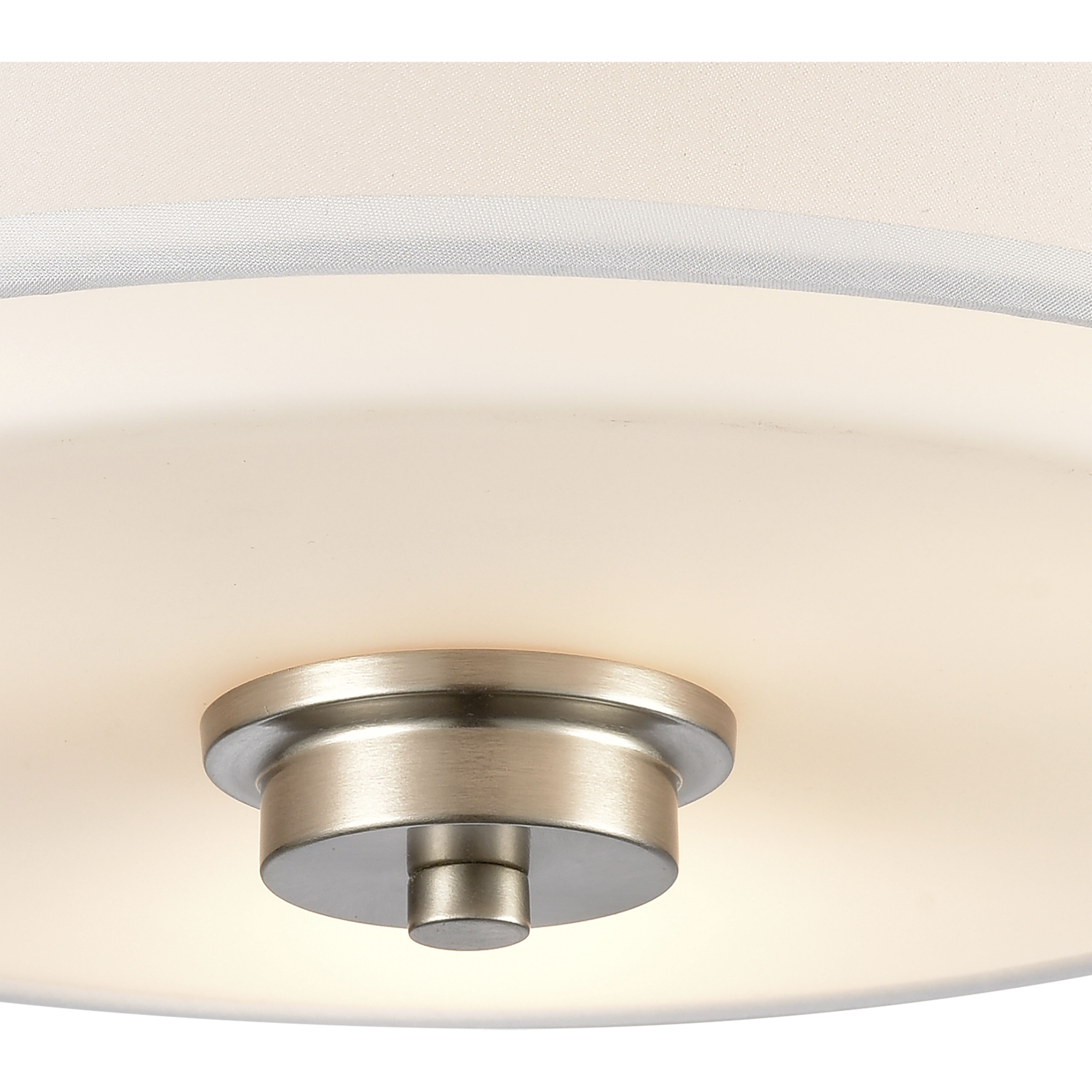 Thomas Lighting CN300232 Market Square 3 Light 13 inch Brushed Nickel Flush  Mount Ceiling Light