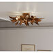 Seraphine 6 Light 29.5 inch Weathered Gold Flush Mount Ceiling Light