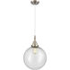 Downtown Urban Beacon 1 Light 12 inch Brushed Satin Nickel Mini Pendant Ceiling Light in Seedy