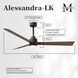 Atlas Alessandra - LK 56 inch Textured Bronze with Walnut Tone Blades Ceiling Fan