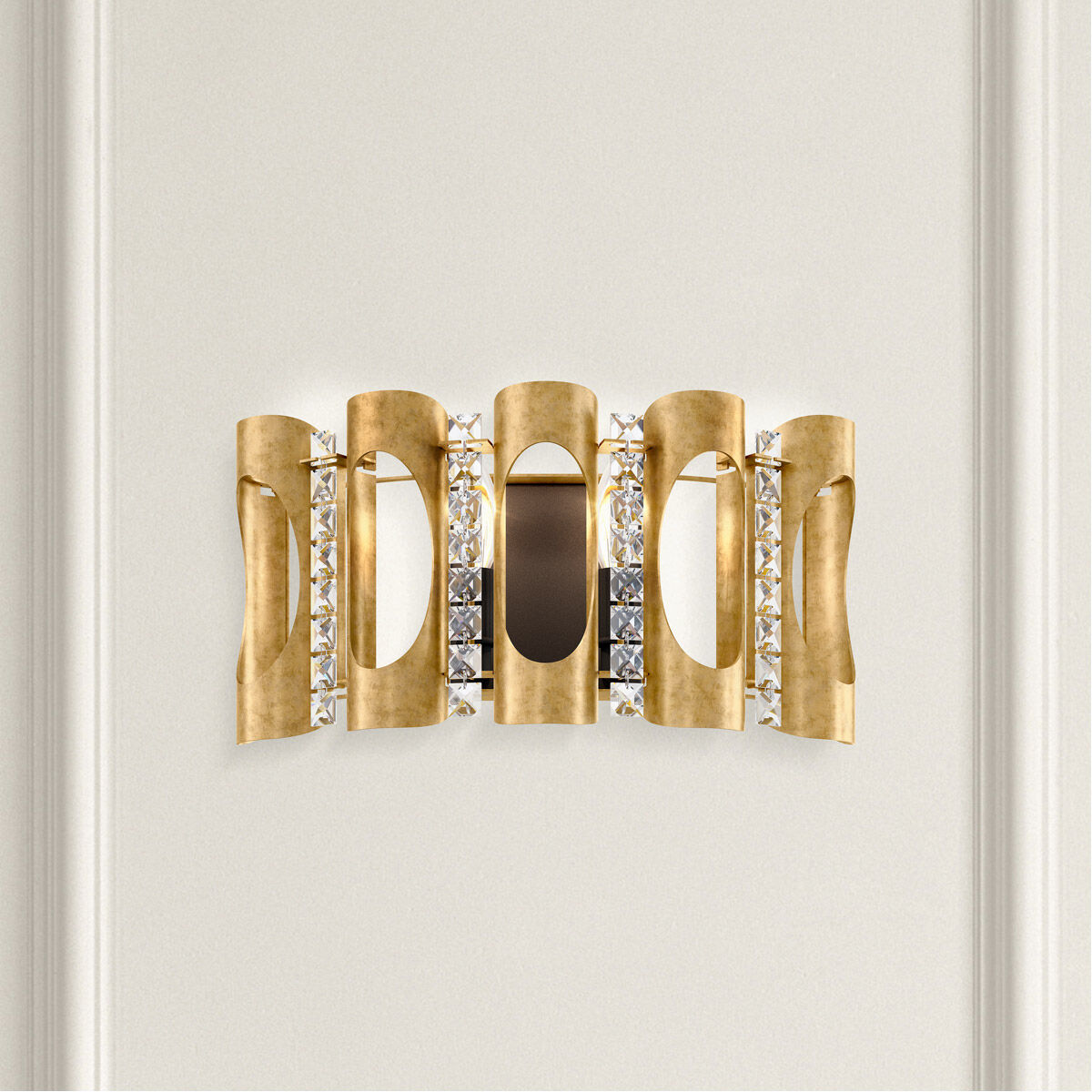 Twilight 2 Light 6 inch Heirloom Gold Wall Sconce Wall Light in Optic