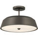 Trellwyn 3 Light 15 inch Plated Dark Bronze Semi-Flush Mount Ceiling Light