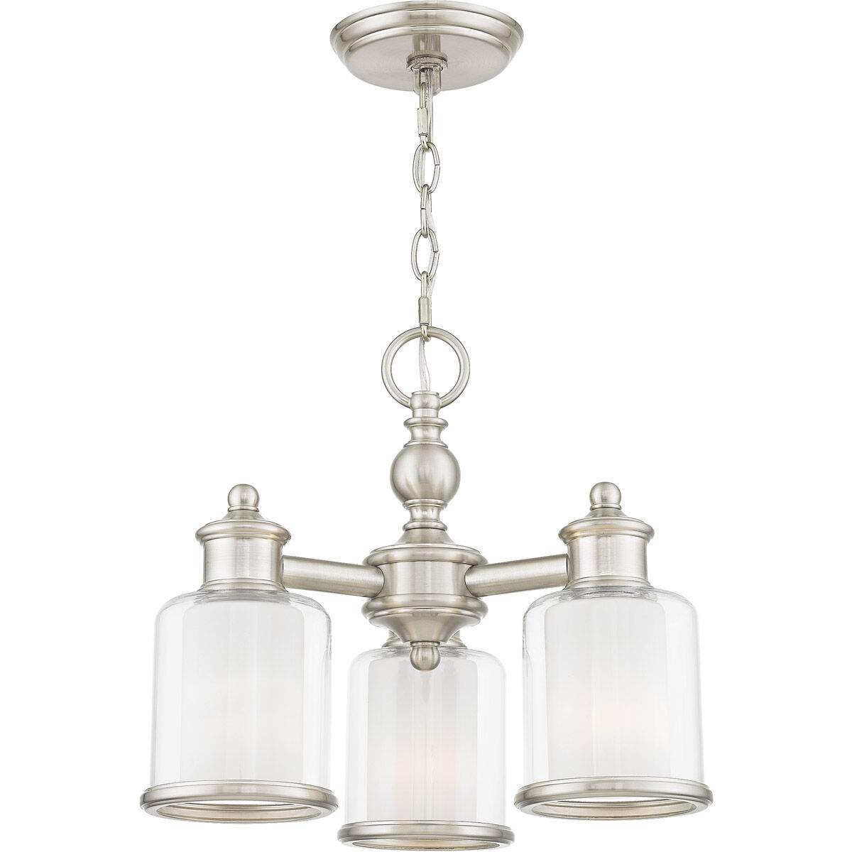 Middlebush 3 Light 16 inch Brushed Nickel Convertible Mini Chandelier/Ceiling Mount Ceiling Light