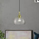 Glendon 1 Light 8.25 inch Antique Brass with Polished Brass Finish Accents Glass Pendant Ceiling Light in Antique Brass with Polished Brass Accents
