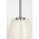 Senda 1 Light 9.13 inch Brushed Nickel Pendant Ceiling Light in Milk Glass