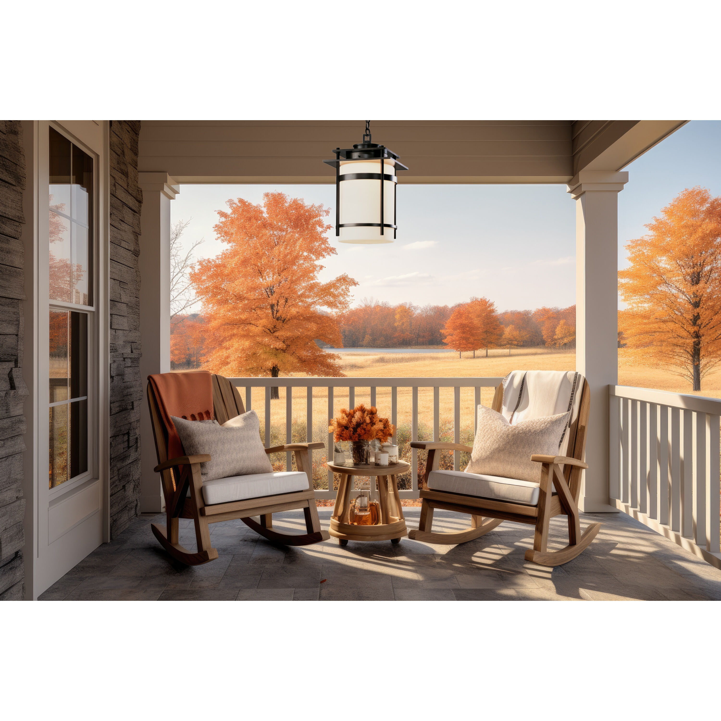 Banded 1 Light 14 inch Coastal Black Outdoor Ceiling Fixture, Large