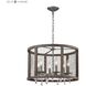 Renaissance Invention 6 Light 20 inch Aged Wood with Weathered Zinc Chandelier Ceiling Light