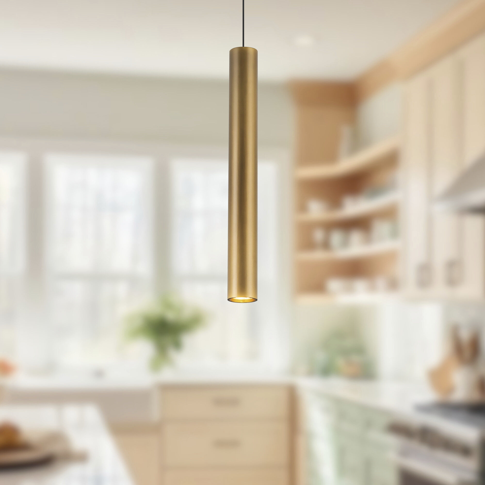 Mason Pendant Ceiling Light in Vintage Brass