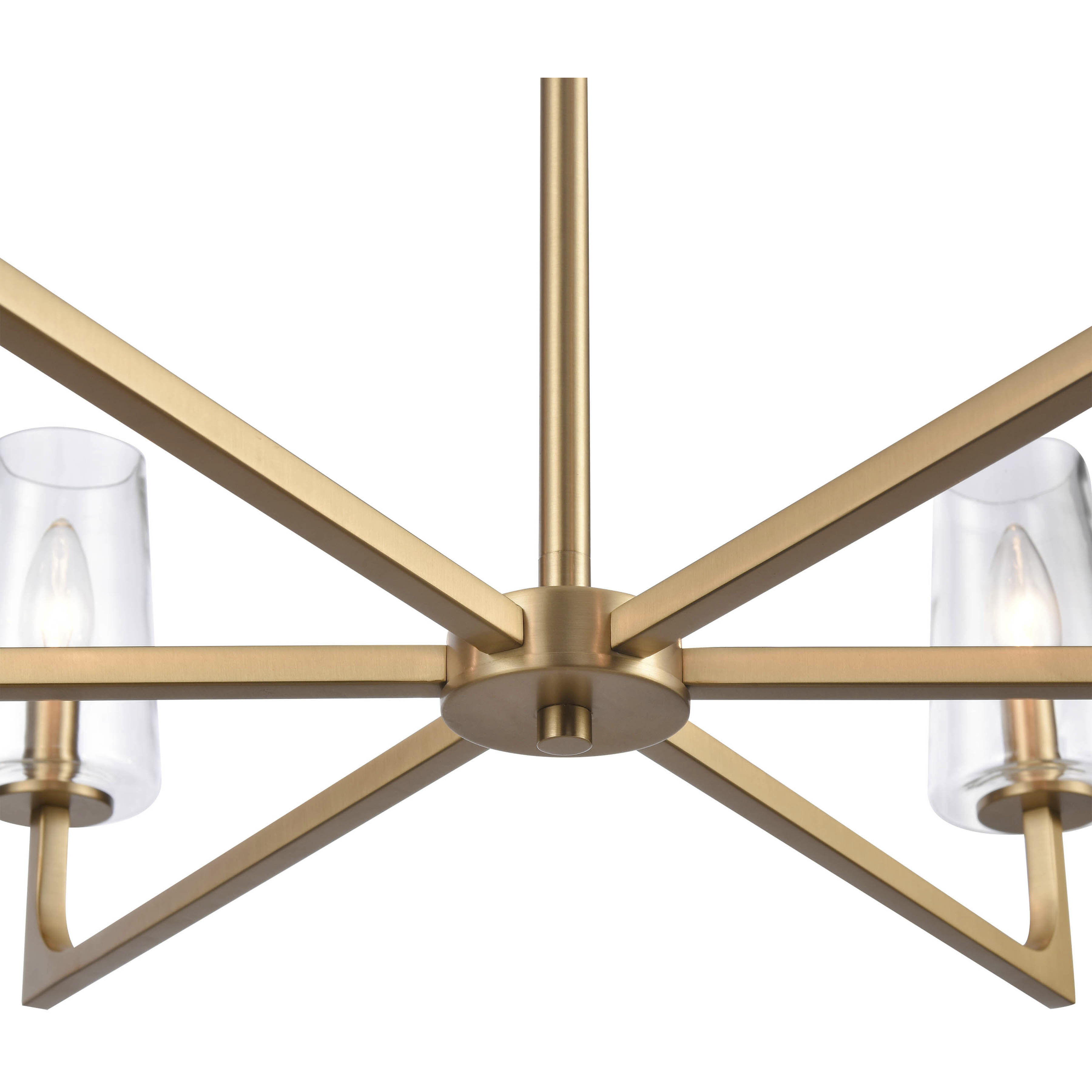 Fitzroy 6 Light 34 inch Lacquered Brass Chandelier Ceiling Light
