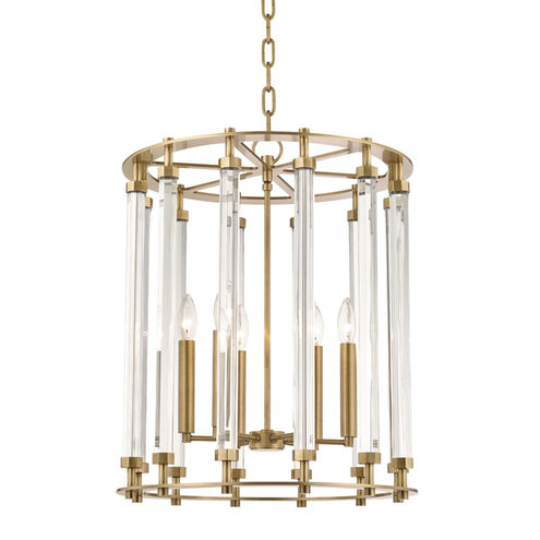Haddon 6 Light 18 inch Aged Brass Pendant Ceiling Light