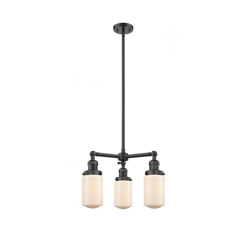 Franklin Restoration Dover LED 17 inch Oil Rubbed Bronze Chandelier Ceiling Light in Matte White Glass, Franklin Restoration