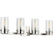 C&M by Chapman & Myers Garrett 4 Light 29.25 inch Bathroom Vanity Light