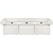 Bolster Back Java Black and Oyster White Armless Outdoor Sofa