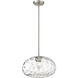 Chloe 1 Light 14 inch Brushed Nickel Pendant Ceiling Light