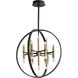 Nero 24 Light 24 inch Black/Aged Brass Chandelier Ceiling Light