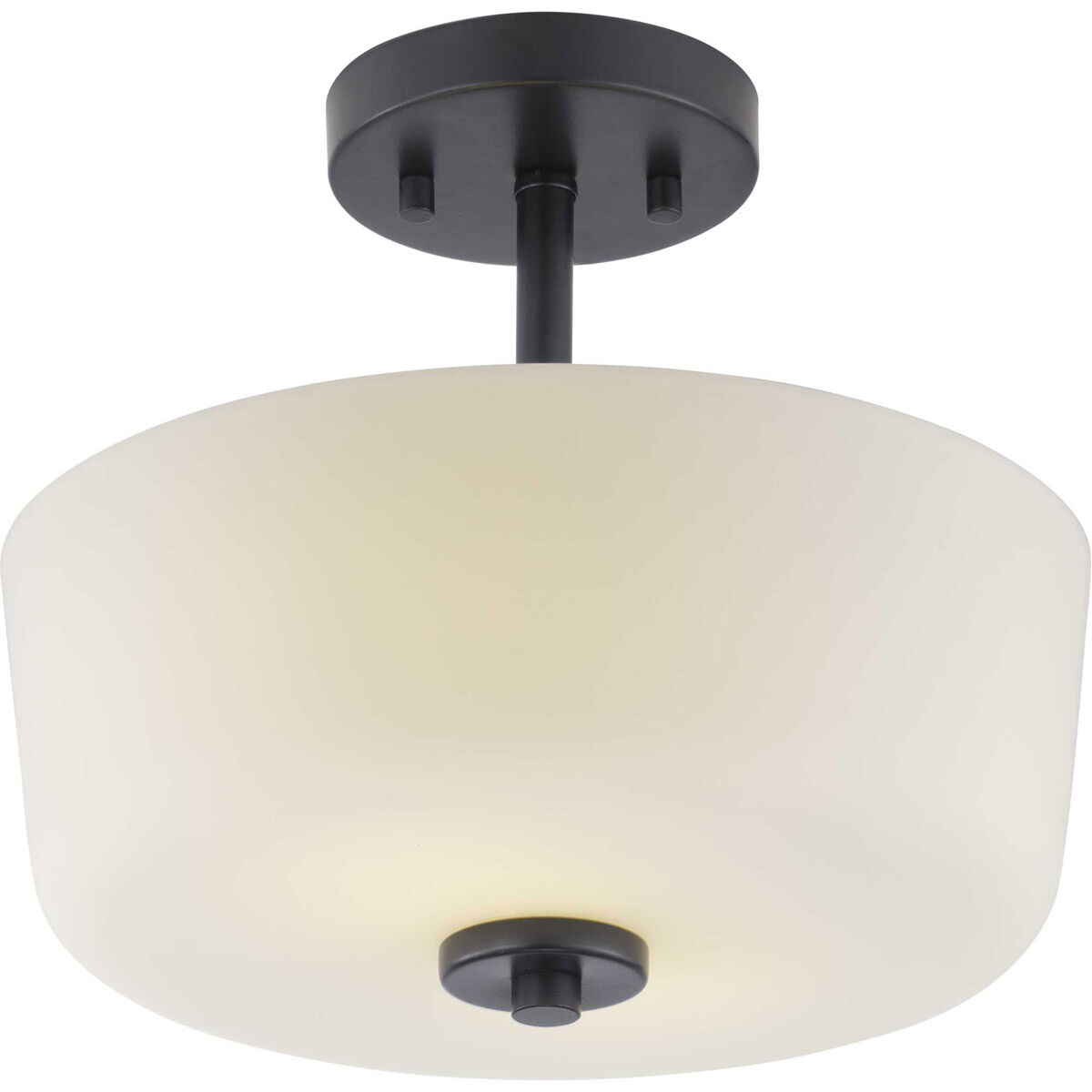 Tobin 2 Light 12 inch Matte Black Semi-Flush Mount Convertible Ceiling Light