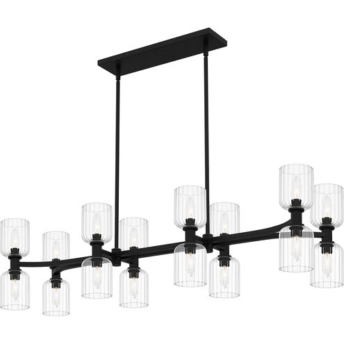 Ramada 16 Light 46 inch Matte Black Island Light Ceiling Light, Large