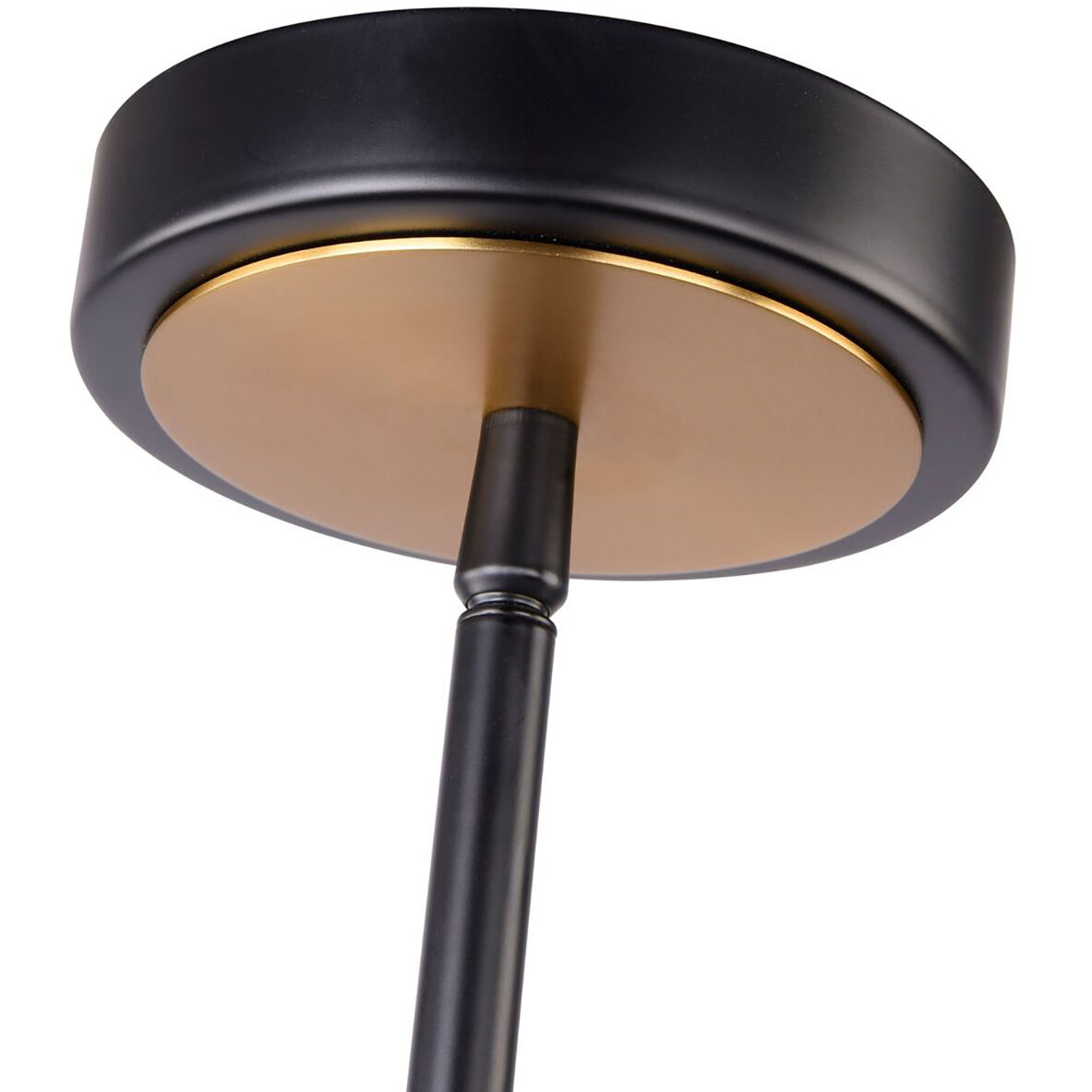 Baltic LED 15 inch Black and Brushed Brass Pendant Ceiling Light
